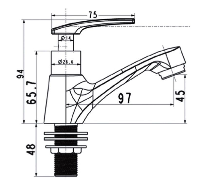 Vòi rửa nước lạnh American Standard A-7016C - Hàng chính hãng