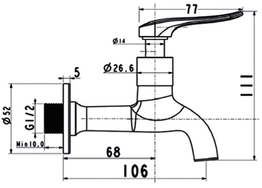 Vòi rửa nước lạnh American Standard A-7400C - Hàng chính hãng
