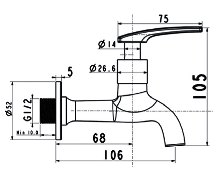 Vòi rửa nước lạnh American Standard A-7500C - Hàng chính hãng