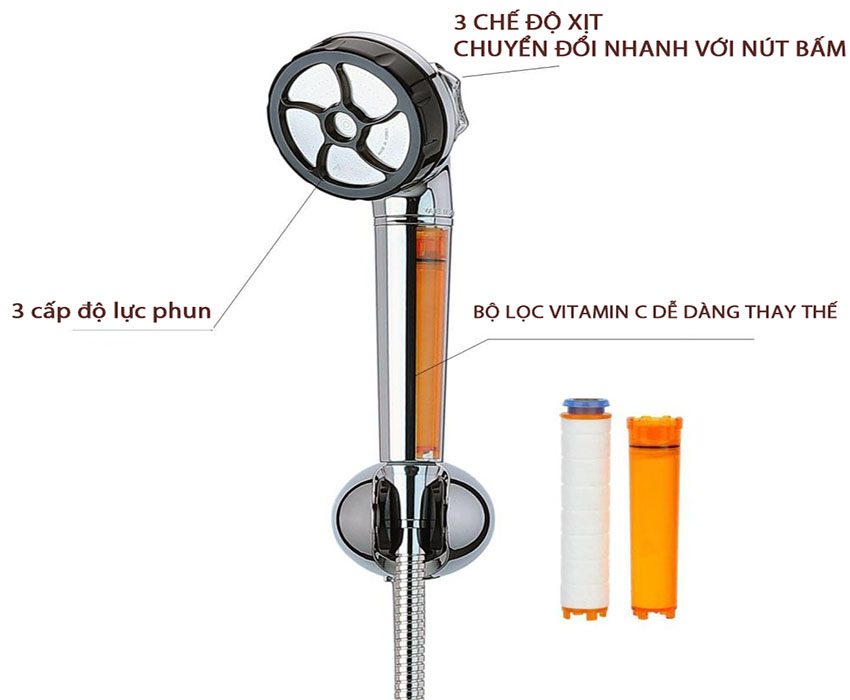 Vòi tắm Sonaki Tornado Vitamin C (SVH-140CR) - Hàng chính hãng