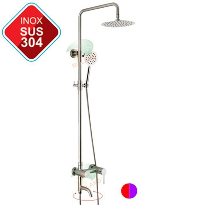 Vòi sen cây nóng lạnh inox Roland RL18 - Hàng chính hãng