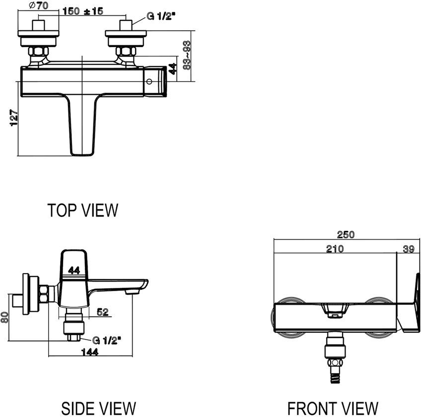 Vòi sen tắm nóng lạnh American Standard WF-6911 - Hàng chính hãng