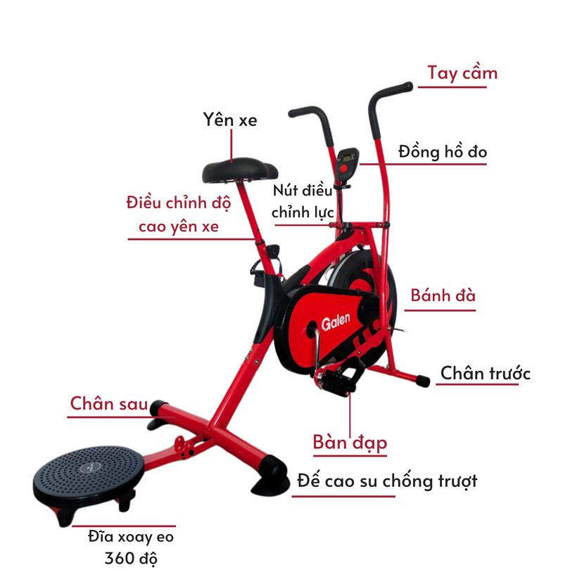 Xe đạp tập thể dục Galen G021 - Hàng chính hãng