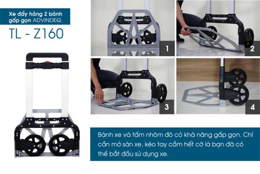 Xe đẩy hàng 2 bánh Advindeq TL-Z160 - Hàng chính hãng