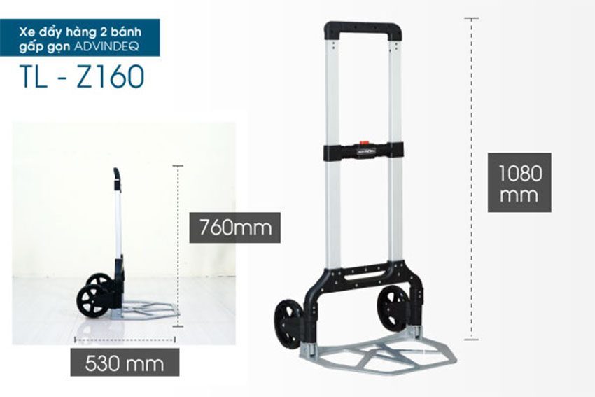 Xe đẩy hàng 2 bánh Advindeq TL-Z160 - Hàng chính hãng