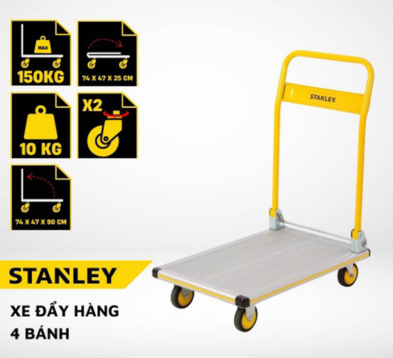 Xe đẩy hàng 4 bánh Stanley PC510 - Hàng chính hãng