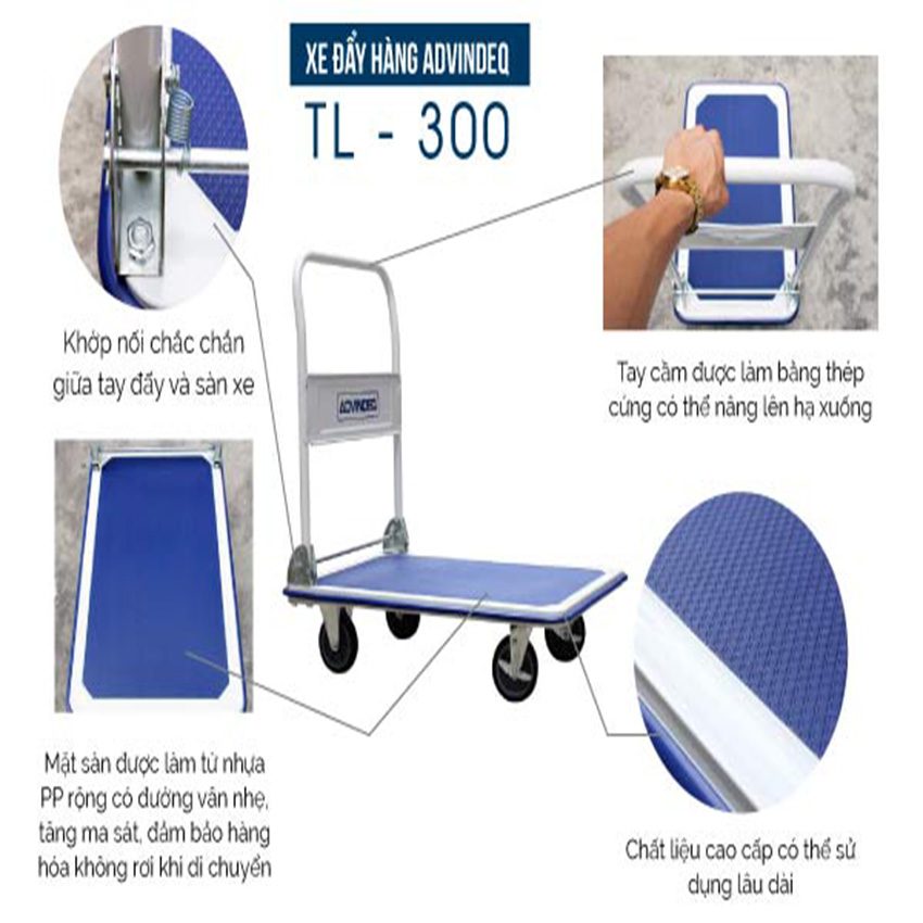 Xe đẩy hàng Advindeq TL-300 - Hàng chính hãng