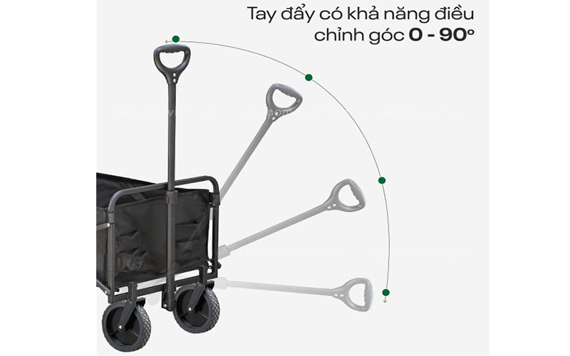 Xe kéo dã ngoại gấp gọn du lịch cắm trại Fujihome CT-100 - Hàng chính hãng