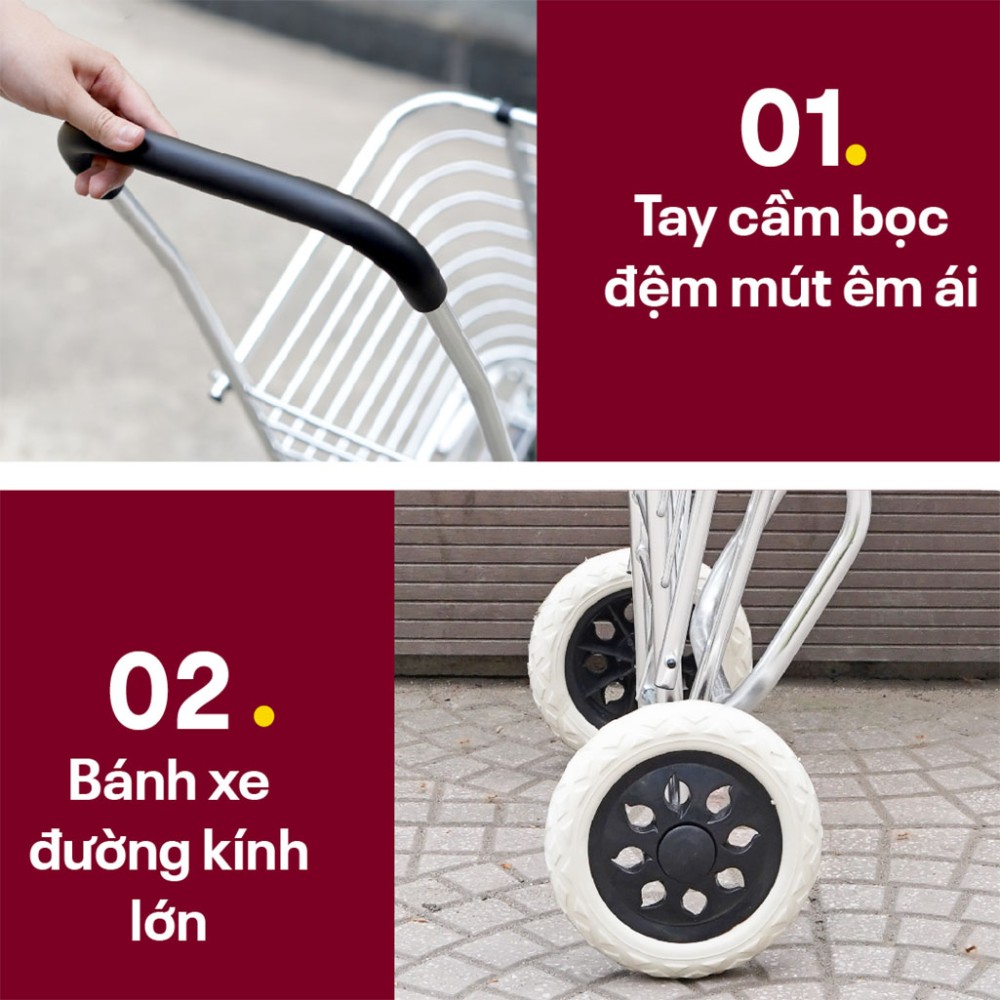 Xe kéo đi chợ gấp gọn Fujihome SC-250NEW2 - Hàng chính hãng