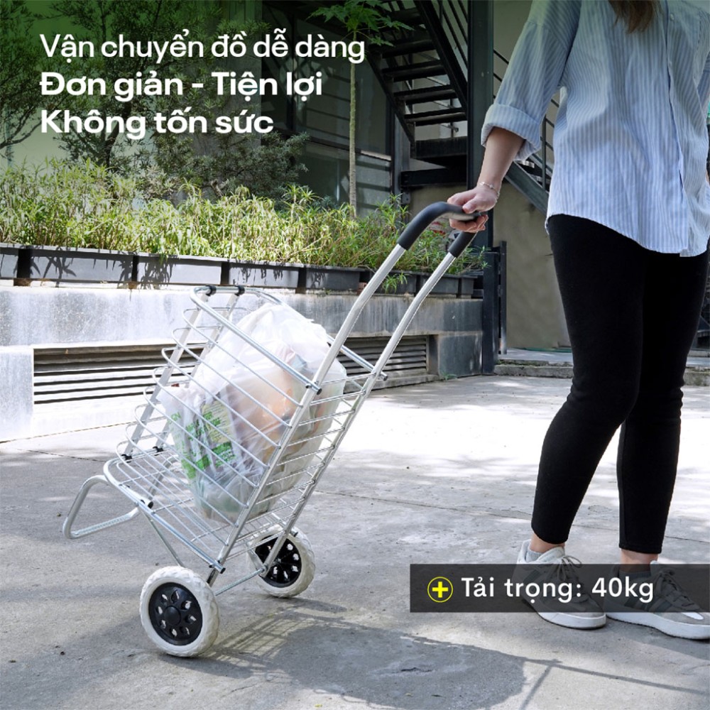 Xe kéo đi chợ gấp gọn Fujihome SC-250NEW2 - Hàng chính hãng