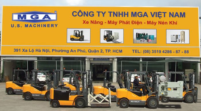 Xe nâng diesel MGA 2.5 tấn 2 khúc 3m - Hàng chính hãng