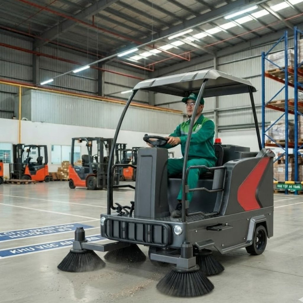 Xe quét rác ngồi lái Kumisai KMS S8 - Hàng chính hãng