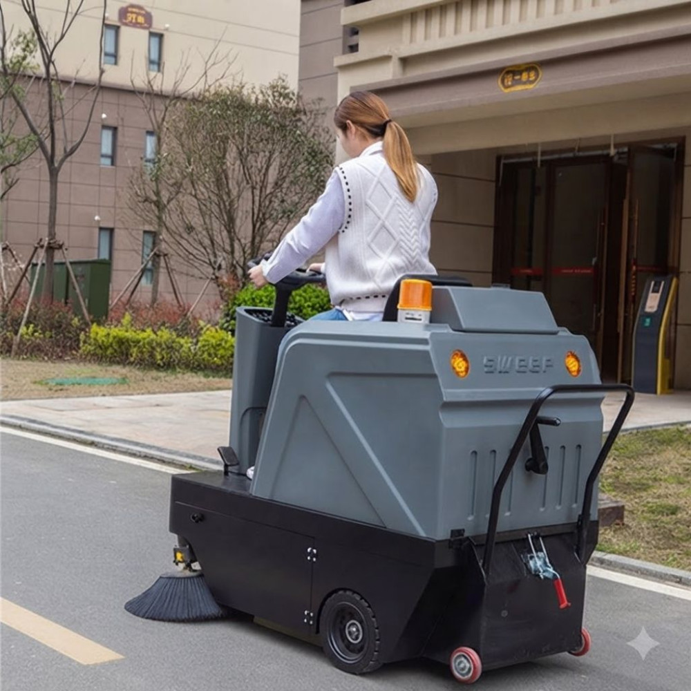 Xe quét rác ngồi lái Kumisai KMS-1250E - Hàng chính hãng