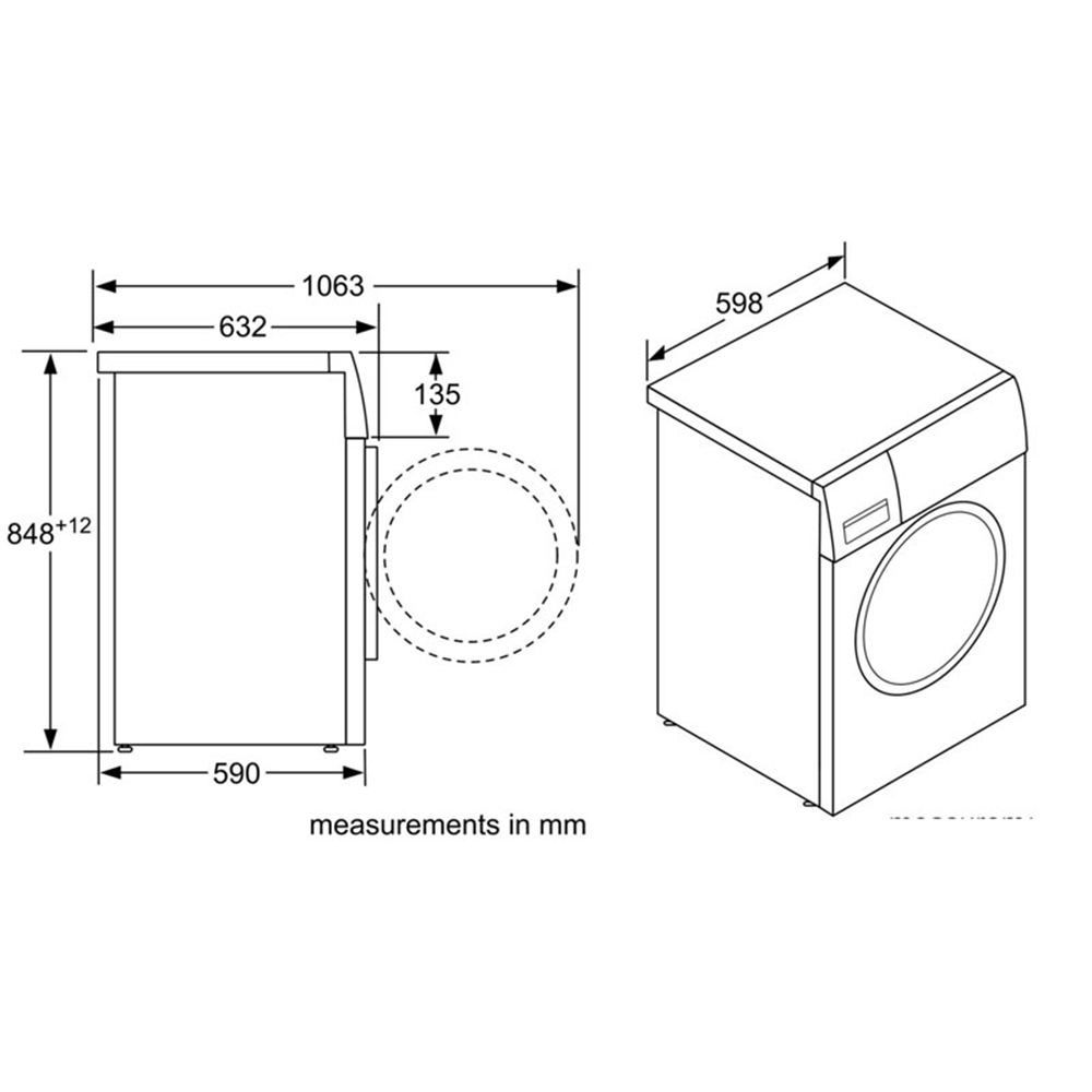 Máy giặt sấy Bosch WVG30462SG - Hàng chính hãng