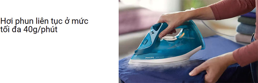 Bàn ủi hơi nước Philips DST3040/70 - Hàng chính hãng