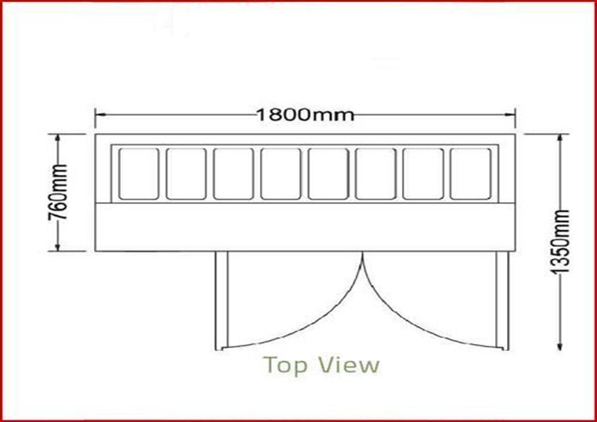 Bàn lạnh Pizza Berjaya BS2D/PCF6/C 1,8m - Hàng chính hãng