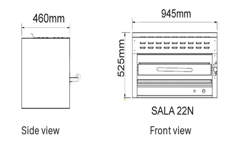 Lò nướng Salamader gas Berjaya SALA 22N - Hàng chính hãng