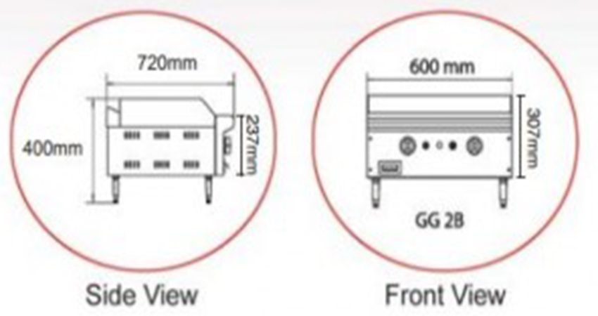 Bếp chiên bề mặt dùng gas Berjaya GG 2B - Hàng chính hãng