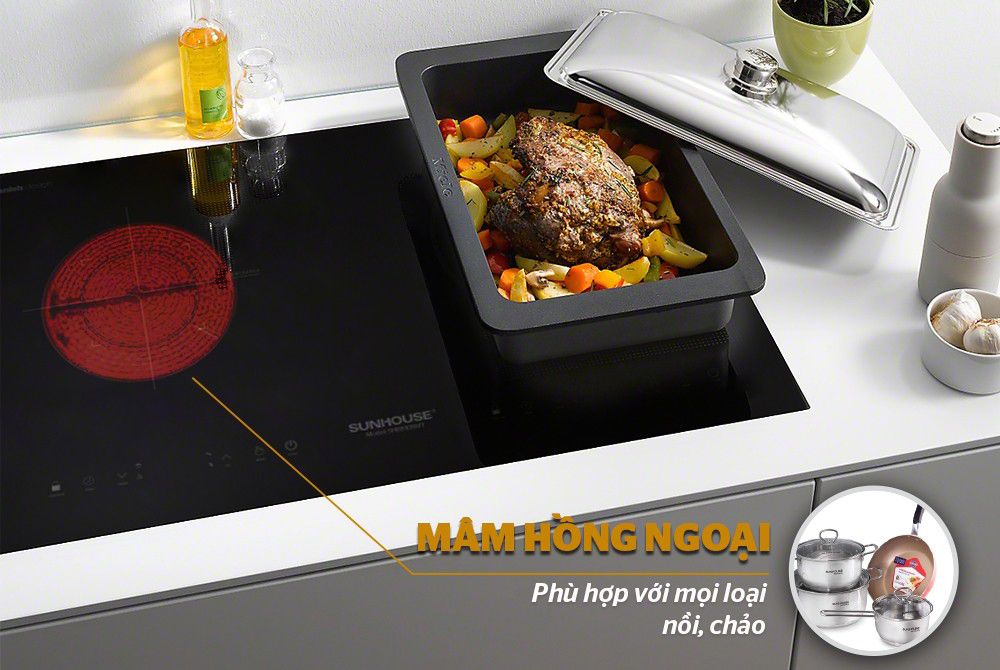 Bếp hồng ngoại điện từ Sunhouse SHB9105MT - Hàng chính hãng