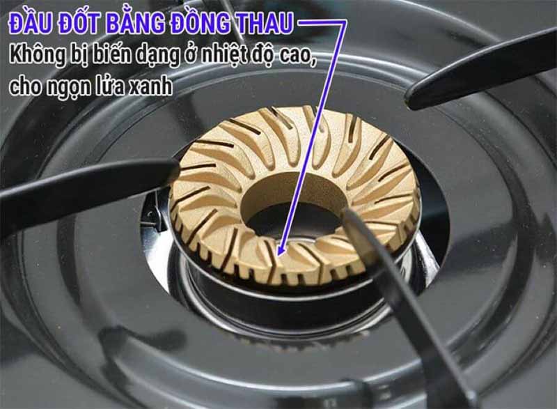 Bếp gas dương Rinnai RV-6DOUBLE GLASS(B) - Hàng chính hãng