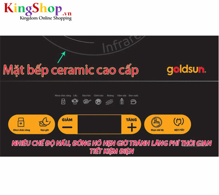 Bếp điện hồng ngoại Goldsun ECC-GHY105 - Công suất 2000W - Hàng chính hãng