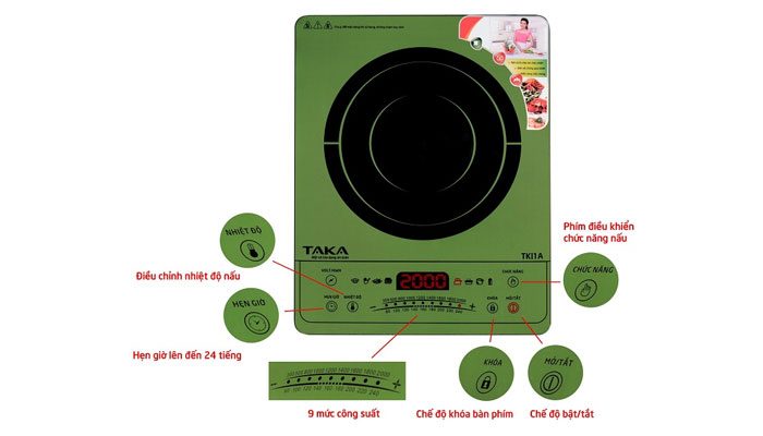 Bếp từ đơn Taka TKI1A - Hàng chính hãng