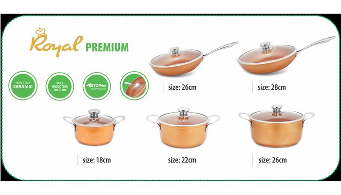 Bộ nồi chống dính Elmich Royal Premium - Hàng chính hãng