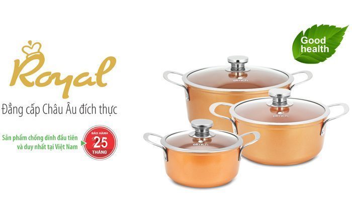 Bộ nồi chống dính Elmich Royal Premium - Hàng chính hãng