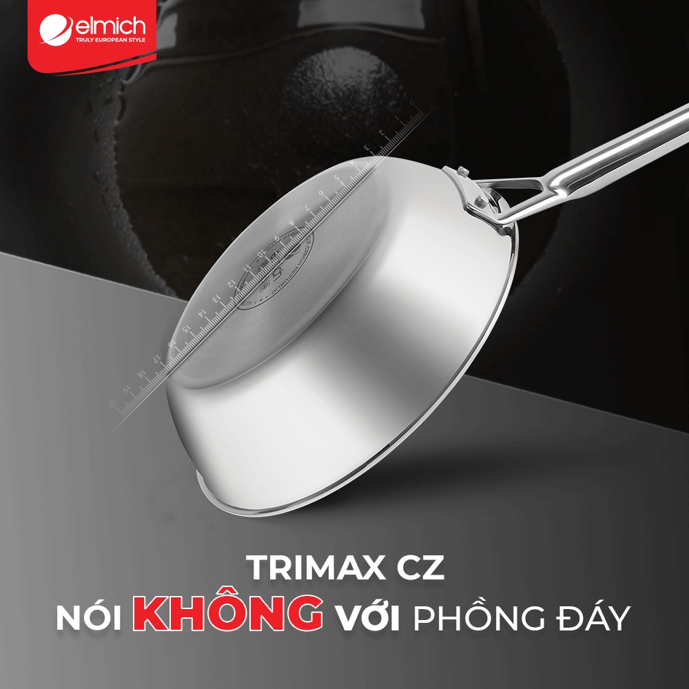 Chảo chống dính inox liền khối Elmich Trimax CZ EL-3836 size 24cm - Hàng chính hãng