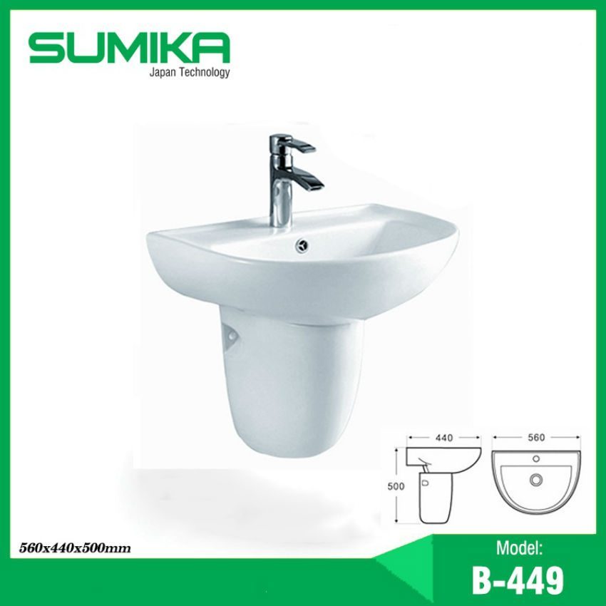 Chậu rửa mặt Sumika B-449 - Hàng chính hãng