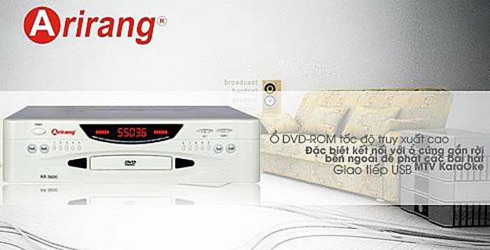 Đầu đĩa Karaoke Arirang AR-3600 - Hàng chính hãng