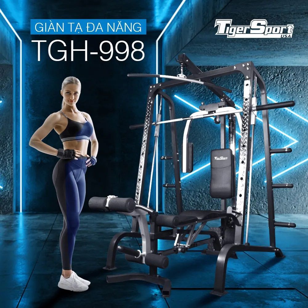 Ghế đẩy tạ đa năng Tiger Sport TGH-998 - Hàng chính hãng