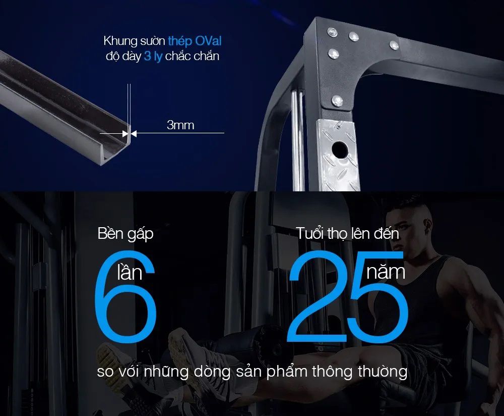 Ghế đẩy tạ đa năng Tiger Sport TGH-998 - Hàng chính hãng