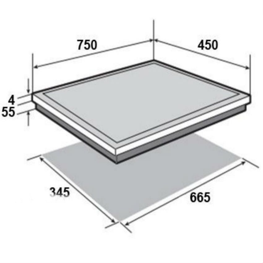 Bếp điện từ đôi Brandt BPI6230BL - Hàng chính hãng