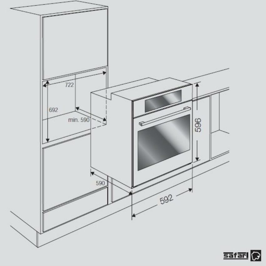 Lò nướng âm tủ Fagor SO-461X - Hàng chính hãng