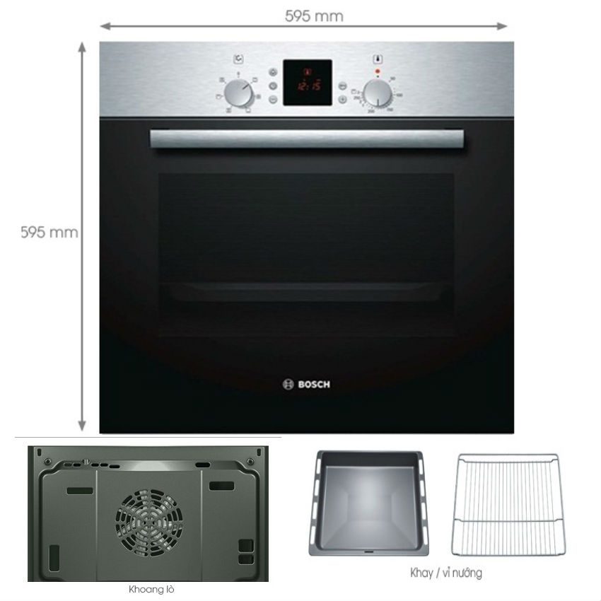 Lò nướng âm tủ Bosch HBN239E5 - Hàng chính hãng