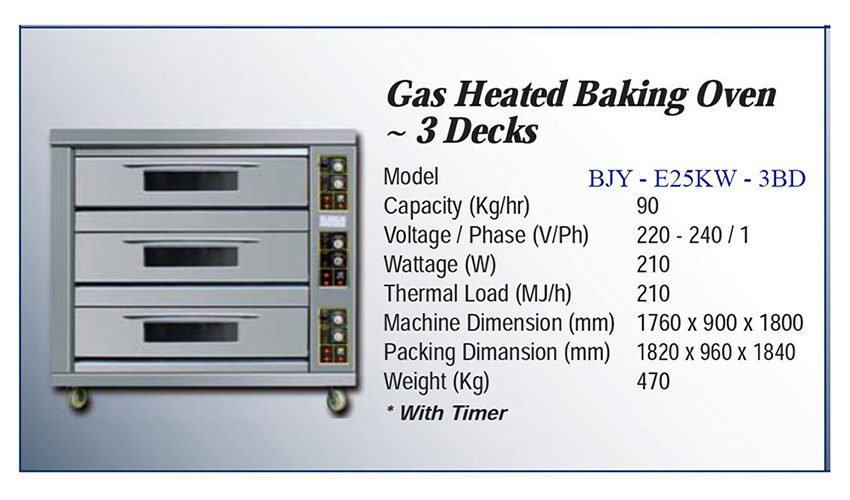 Lò nướng điện 3 tầng 9 khay BERJAYA BJY-E25KW-3BD - Hàng chính hãng