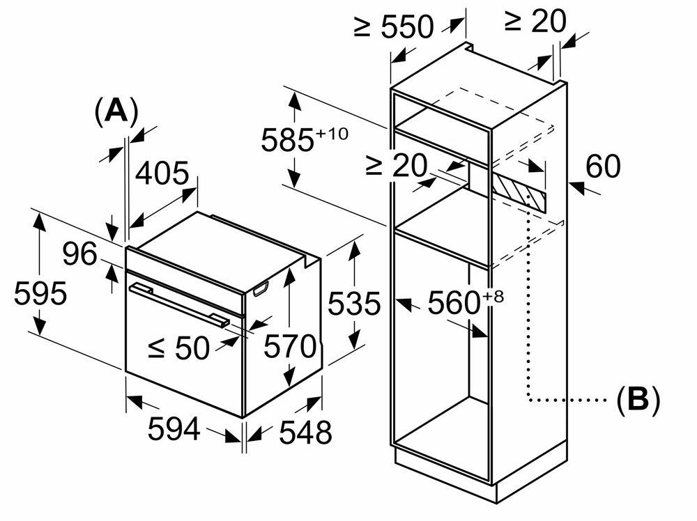 Lò nướng âm Bosch HBG5585S6B - Hàng chính hãng