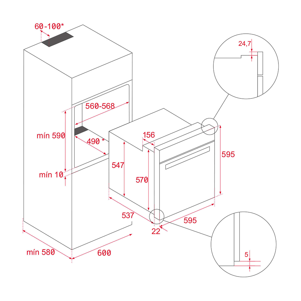 Lò nướng âm Teka HLB 8415 BK - Hàng chính hãng