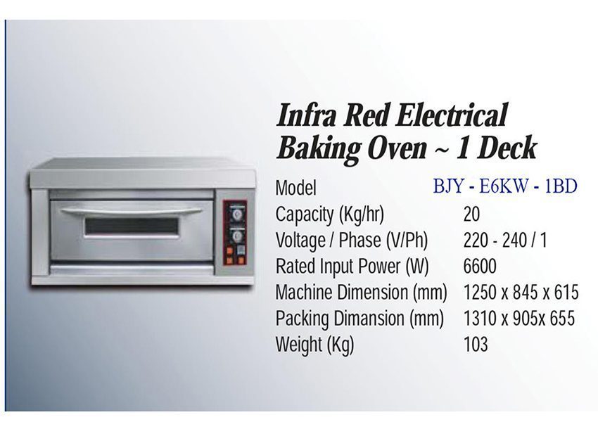 Lò nướng điện 1 tầng 2 khay Berjaya BJY-E6KW-1BDD - Hàng chính hãng