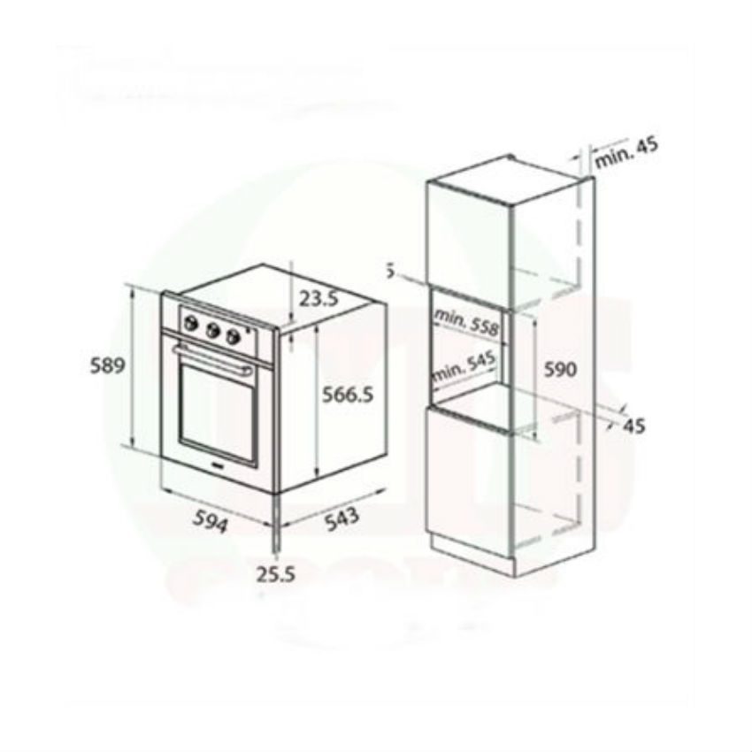 Lò Nướng Rinnai RBO-55TIX - Hàng chính hãng