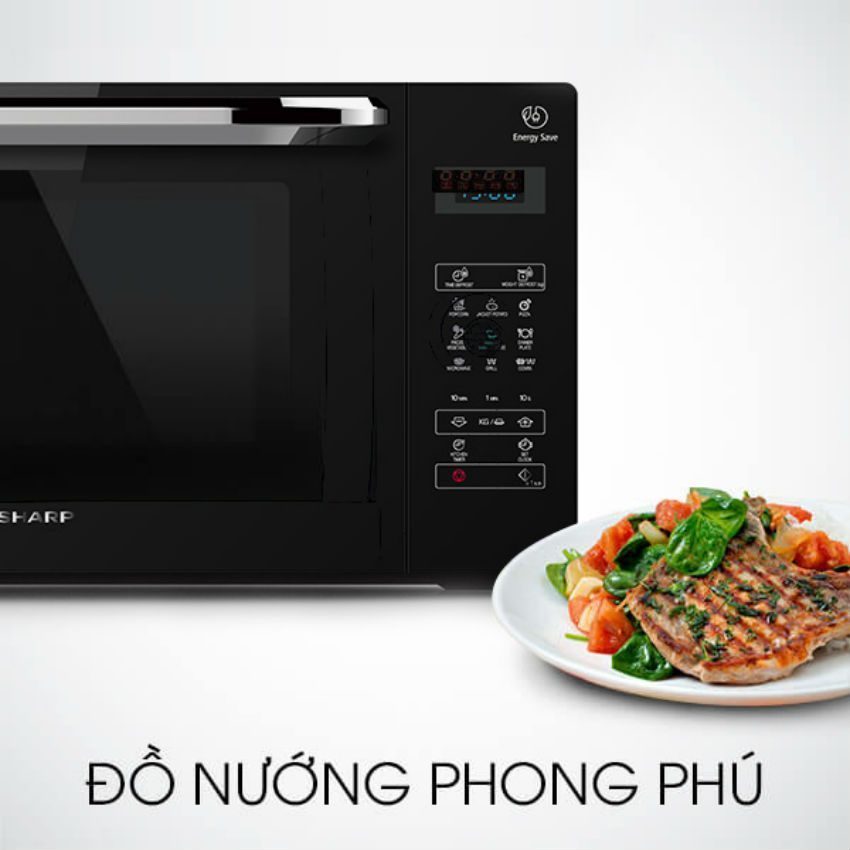 Lò vi sóng có nướng Sharp R-G224VN-S - Hàng chính hãng