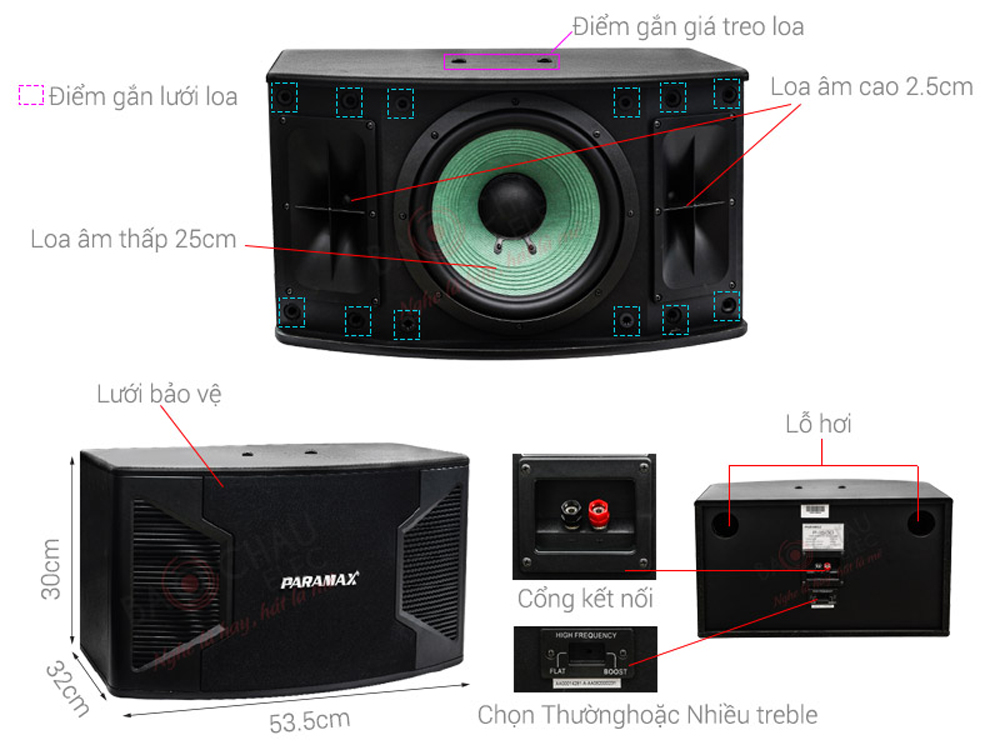 Loa karaoke Paramax P-1500 - Hàng chính hãng