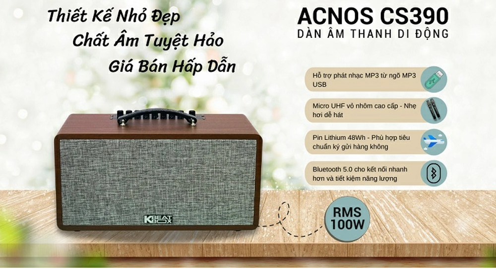 Loa xách tay di động Acnos KBeatBox CS450 - Hàng chính hãng