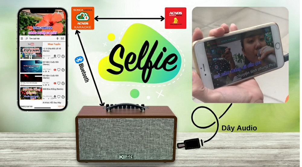 Loa xách tay di động Acnos KBeatBox CS450 - Hàng chính hãng