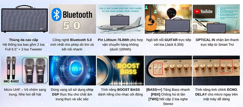 Loa karaoke Acnos CS450SR - Hàng chính hãng