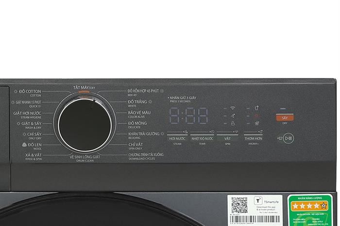 Máy giặt sấy Toshiba inverter giặt 13 kg - sấy 8 kg TWD-T21BU140UWV(MG) - Hàng chính hãng