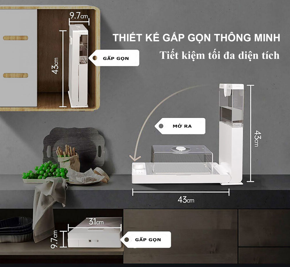 Máy hấp gấp gọn FujiMaster FJM-1602 - Hàng chính hãng