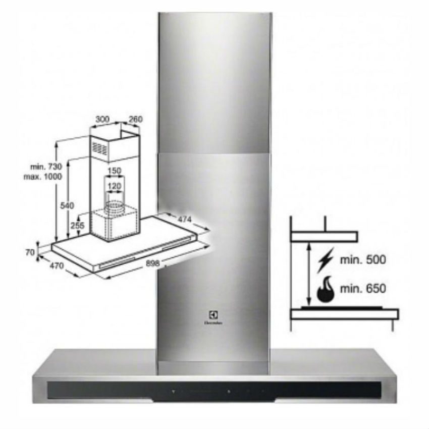 Máy hút mùi Electrolux EFB90680BX - Hàng chính hãng