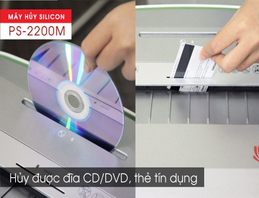 Máy hủy tài liệu Silicon PS-2200M - Hàng chính hãng